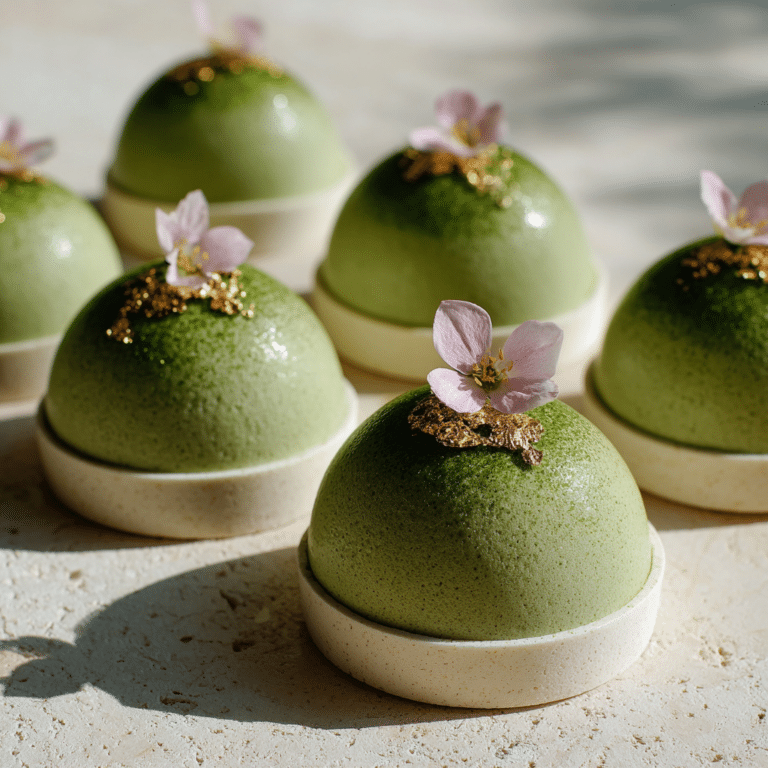 Matcha White Chocolate Spring Domes Recipe