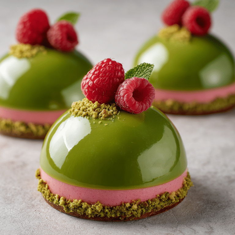 Pistachio Raspberry Garden Domes Recipe