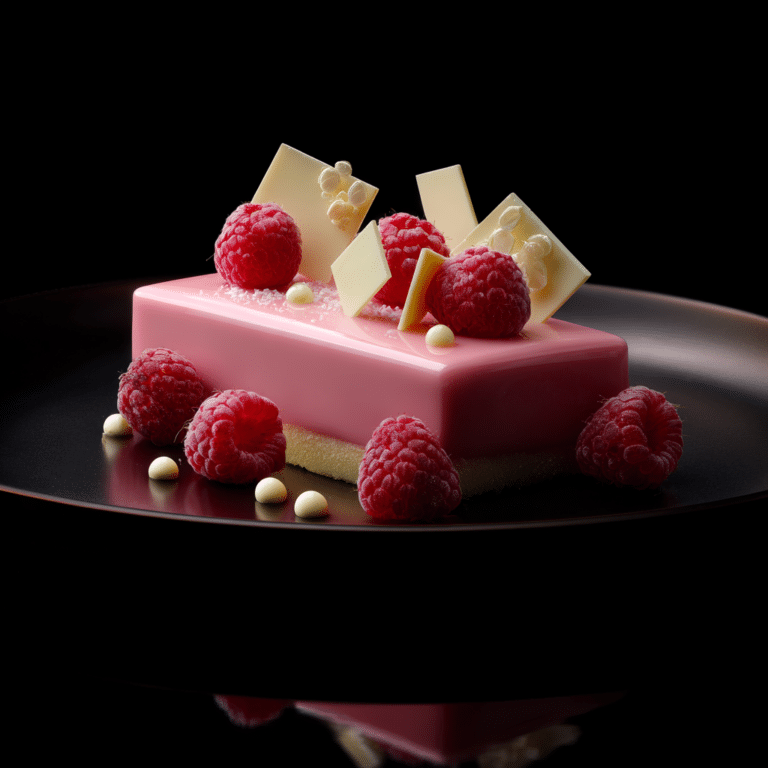 White Chocolate Raspberry Mirror Cake Recipe