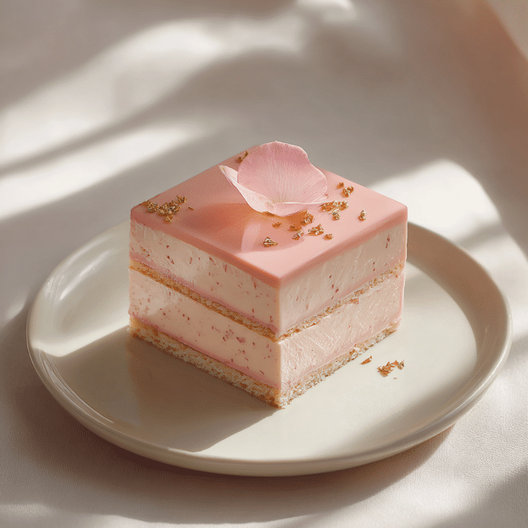 Vanilla Bean & Rose Entremet Cake Recipe