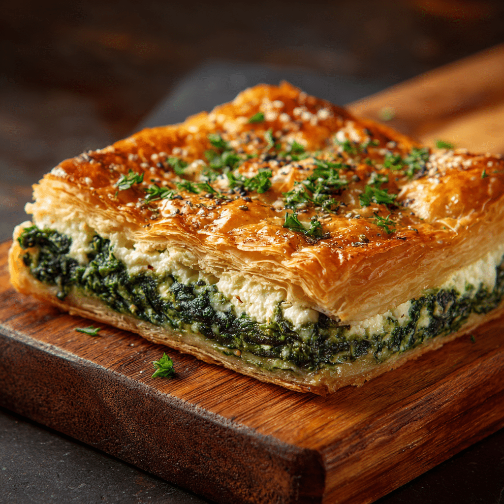 Savory Spinach & Feta Puff Pastry Tart Recipe