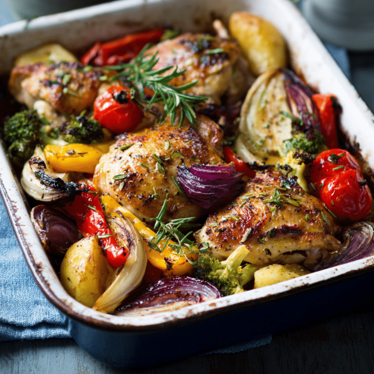 Roasted Chicken & Vegetable Tray Bake Recipe