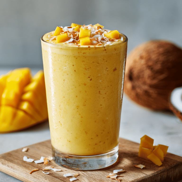 Creamy Mango Coconut Smoothie Bliss Recipe