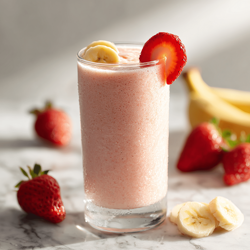 Strawberry Banana Protein Smoothie Recipe - Recipe Image