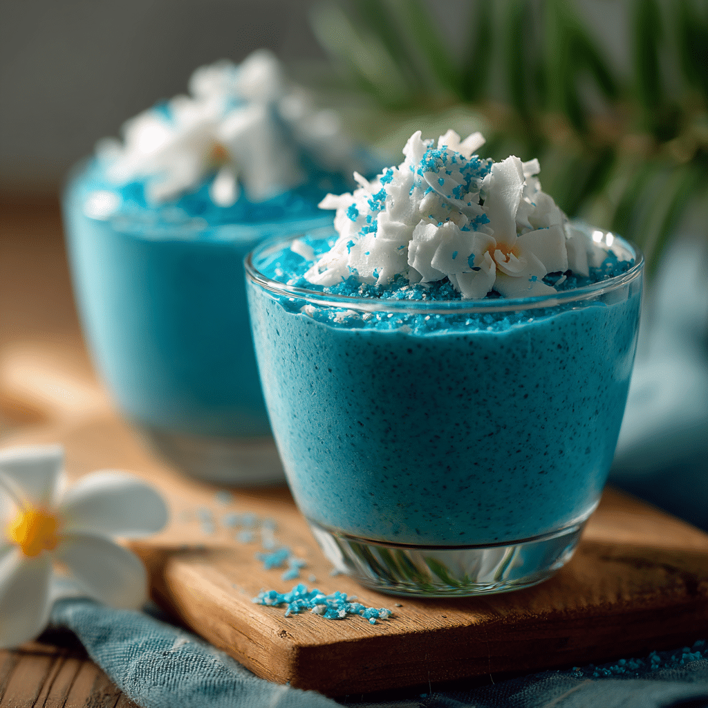 Blue Spirulina Coconut Pudding: Ocean Magic Recipe - Recipe Image