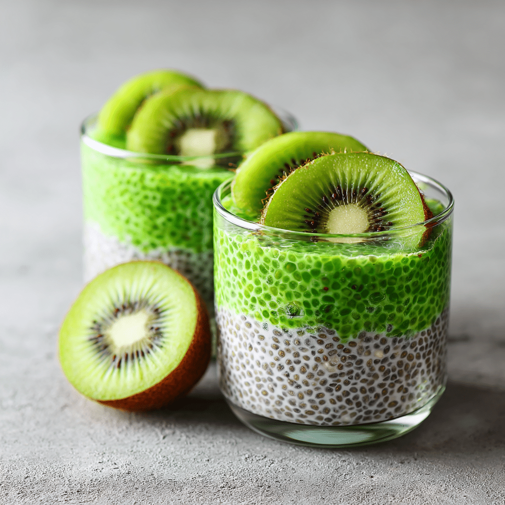 Spinach Kiwi Chia Pudding: Green Power Recipe - Recipe Image