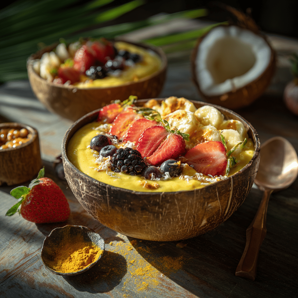 Golden Dragon Smoothie Bowl: Turmeric Sunrise Recipe - Recipe Image