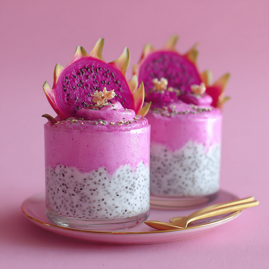 Dragon Fruit Chia Cloud Cups: Pink Magic Recipe - Recipe Image