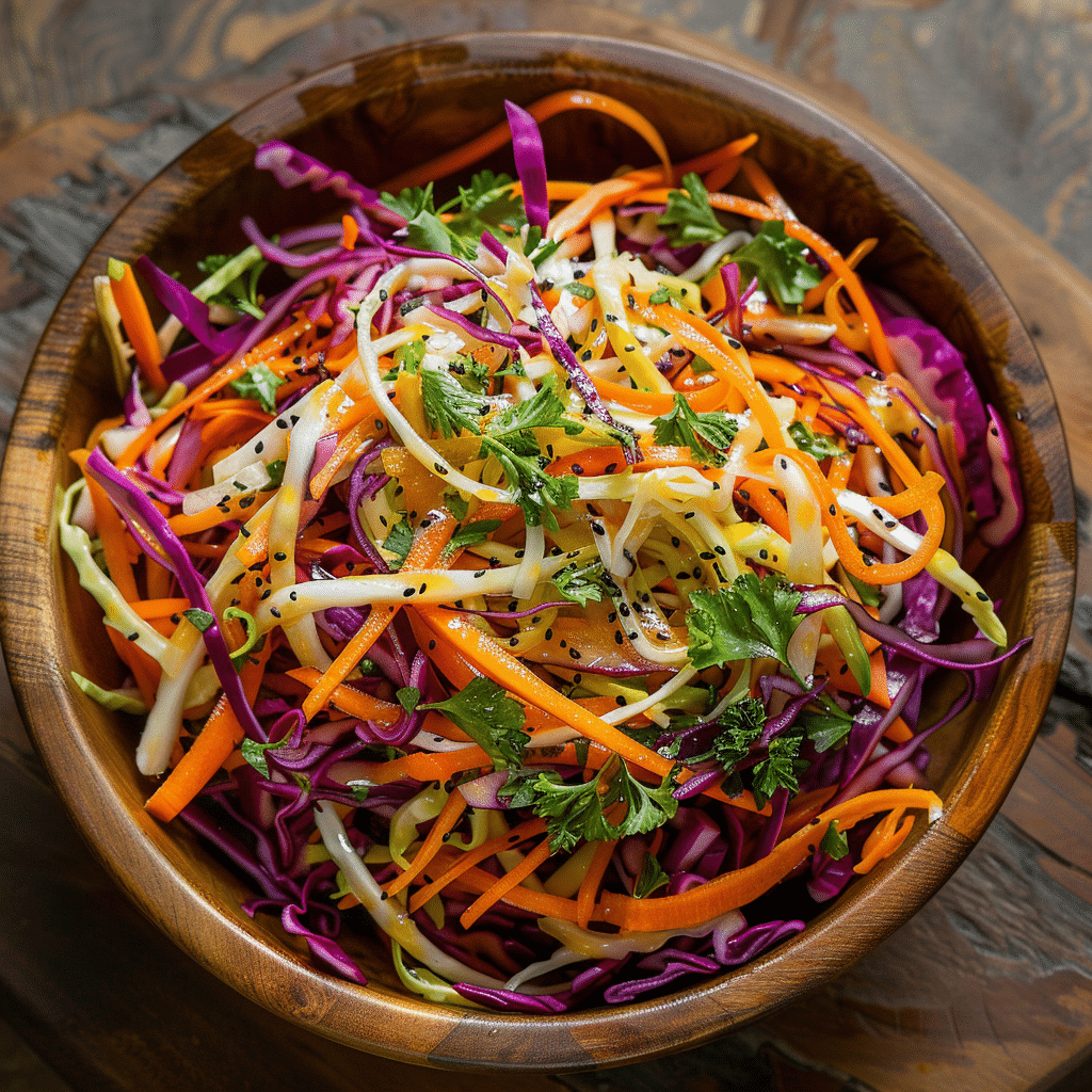 Rainbow Carrot & Cabbage Slaw: Crunchy & Vibrant Recipe - Recipe Image