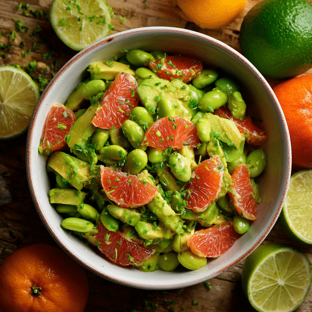 Avocado Edamame Citrus Salad: Green Freshness Recipe - Recipe Image