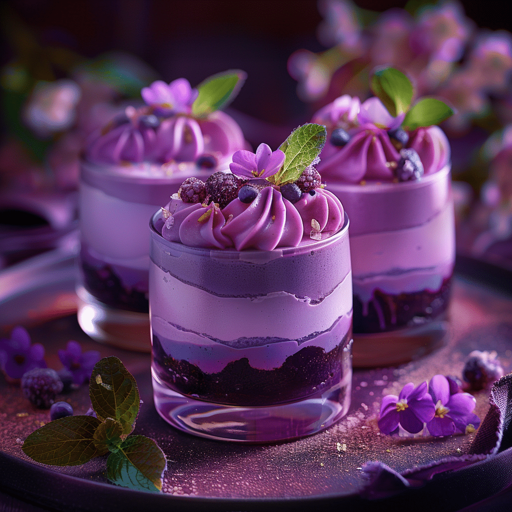 Purple Sweet Potato Cheesecake Cups: Creamy Violet Dream Recipe - Recipe Image