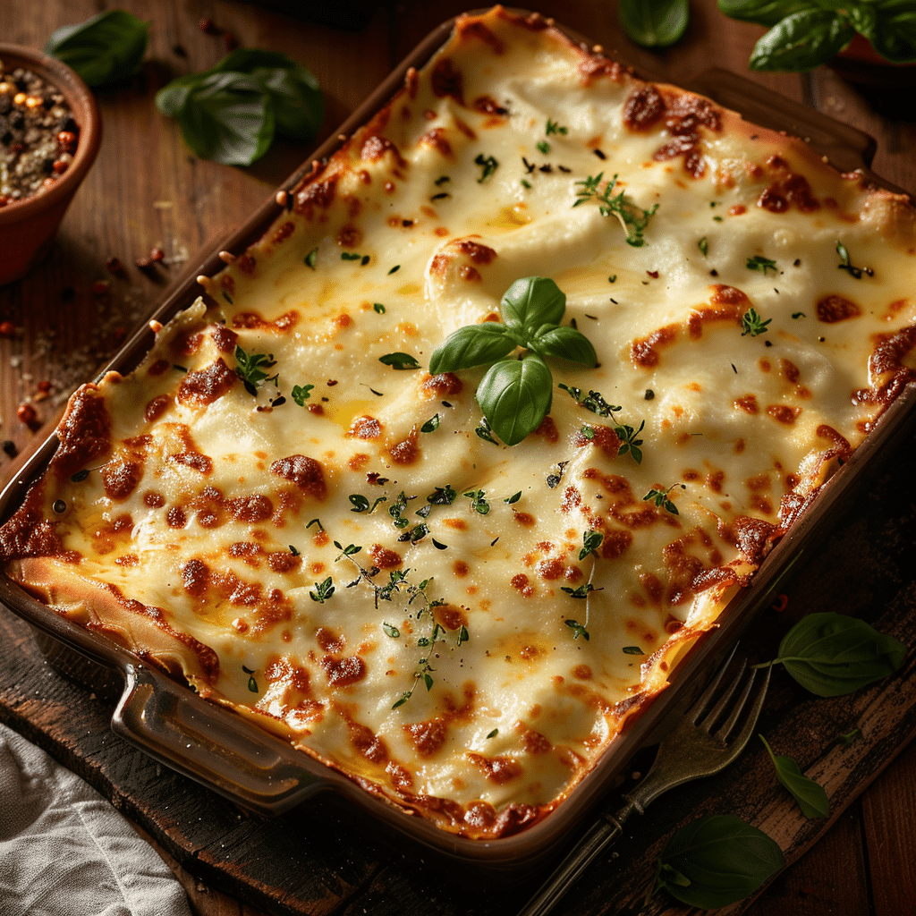 Family-Style Creamy Lasagna Recipe - Recipe Image