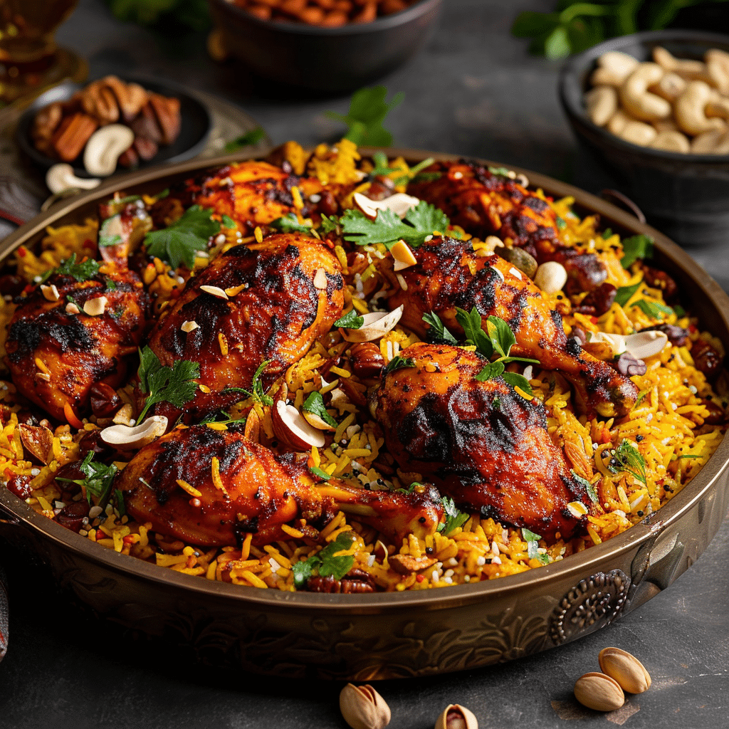 Spiced Rice with Roasted Chicken (Family Platter) Recipe - Recipe Image