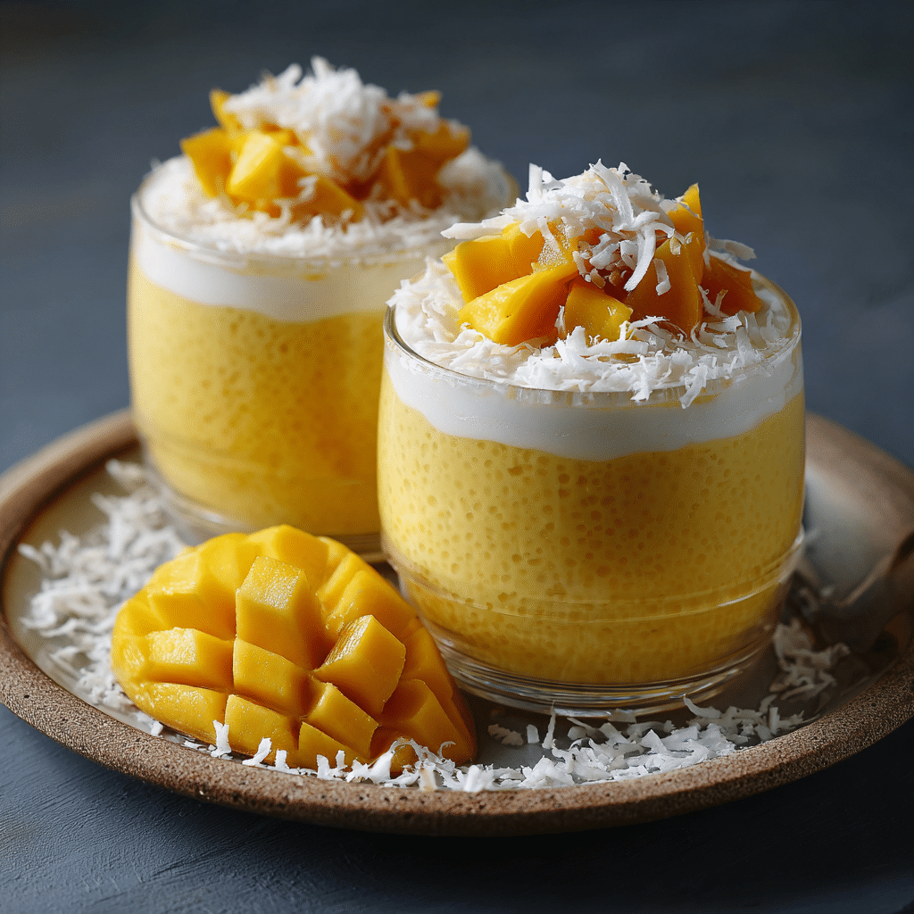 Mango Coconut Pudding Cups Recipe - Recipe Image