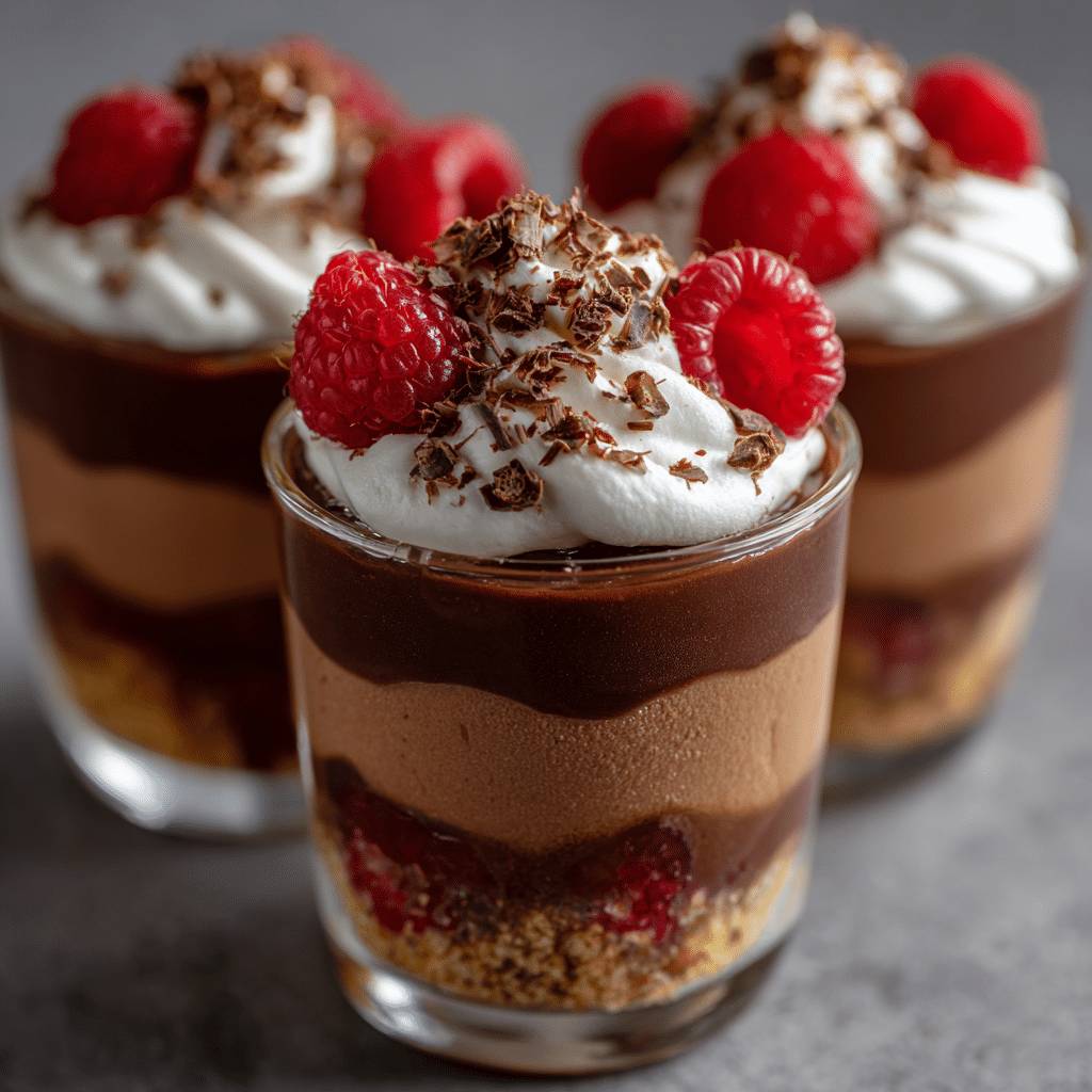 Chocolate Raspberry Layered Cups Recipe - Recipe Image