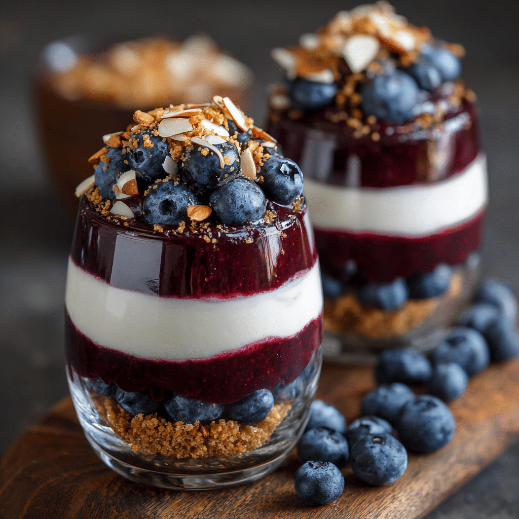 Blueberry No-Bake Cheesecake Parfaits Recipe