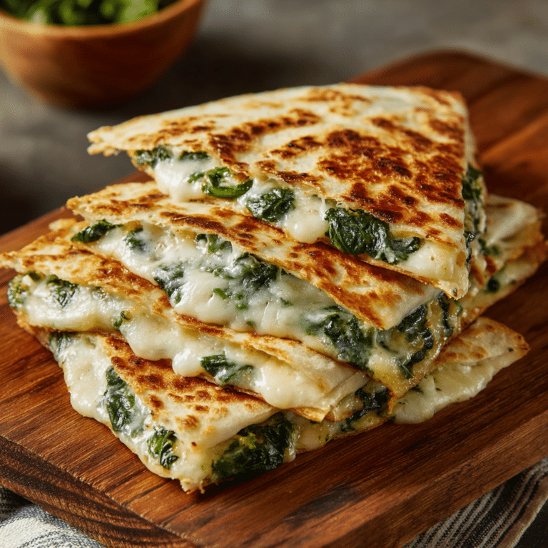 Cheesy Spinach Quesadillas Recipe