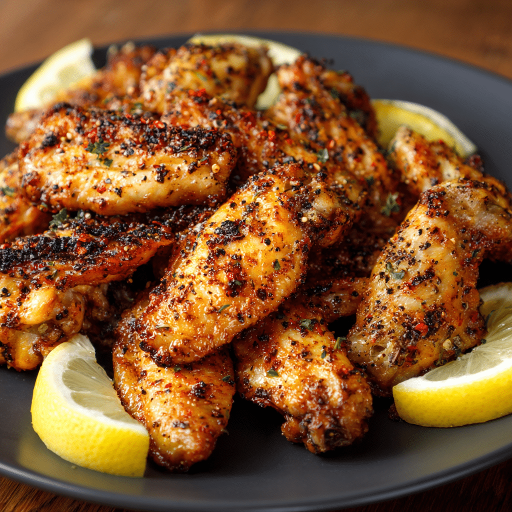 Spicy Lemon Pepper Chicken Wings Recipe - Recipe Image