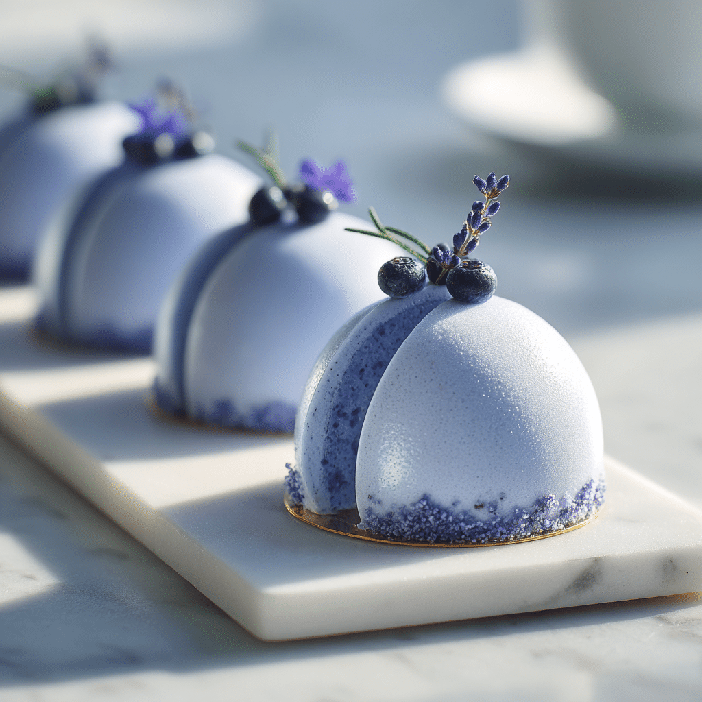Blueberry Lavender Mousse Domes Recipe - Recipe Image