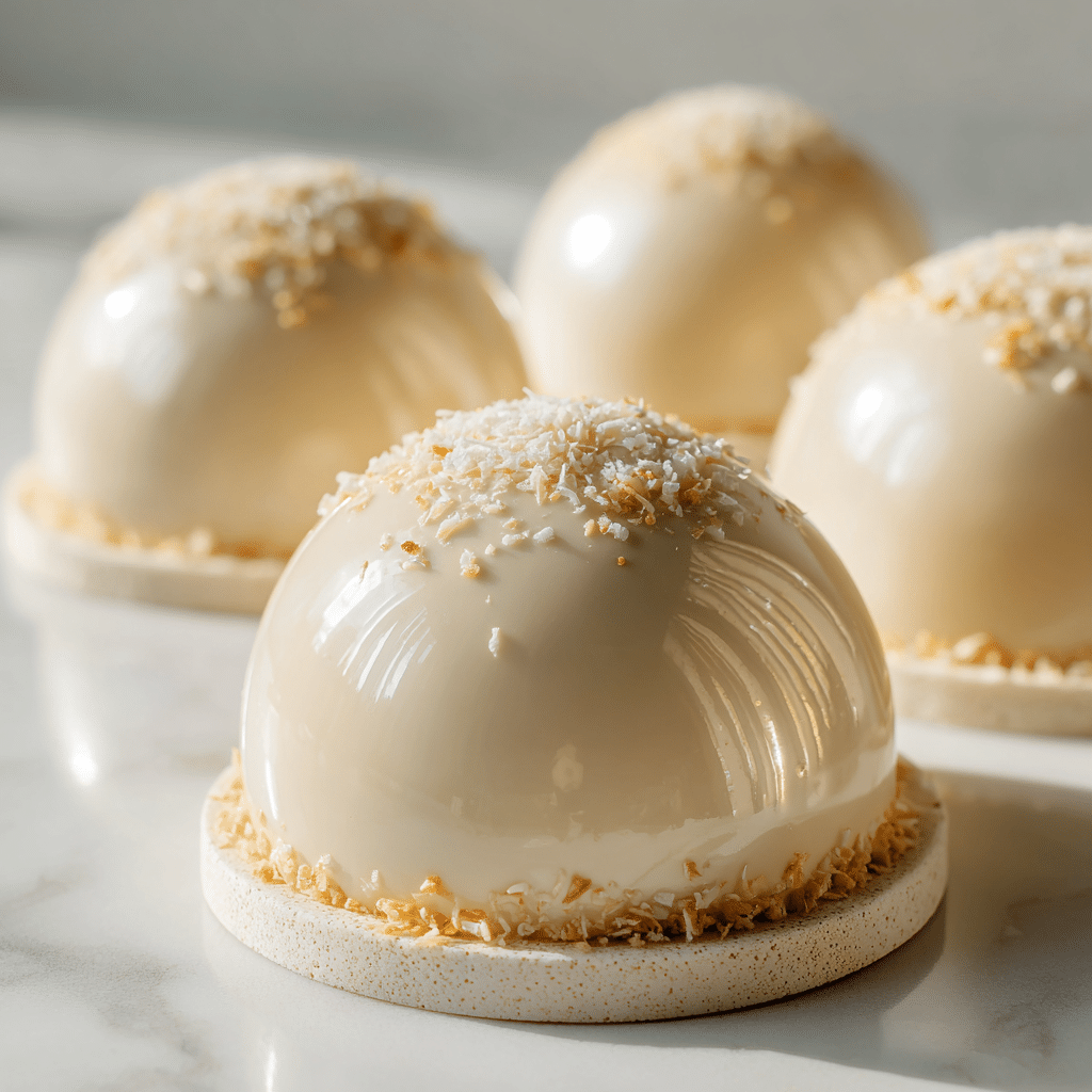 Coconut Vanilla Pearl Domes Recipe - Recipe Image