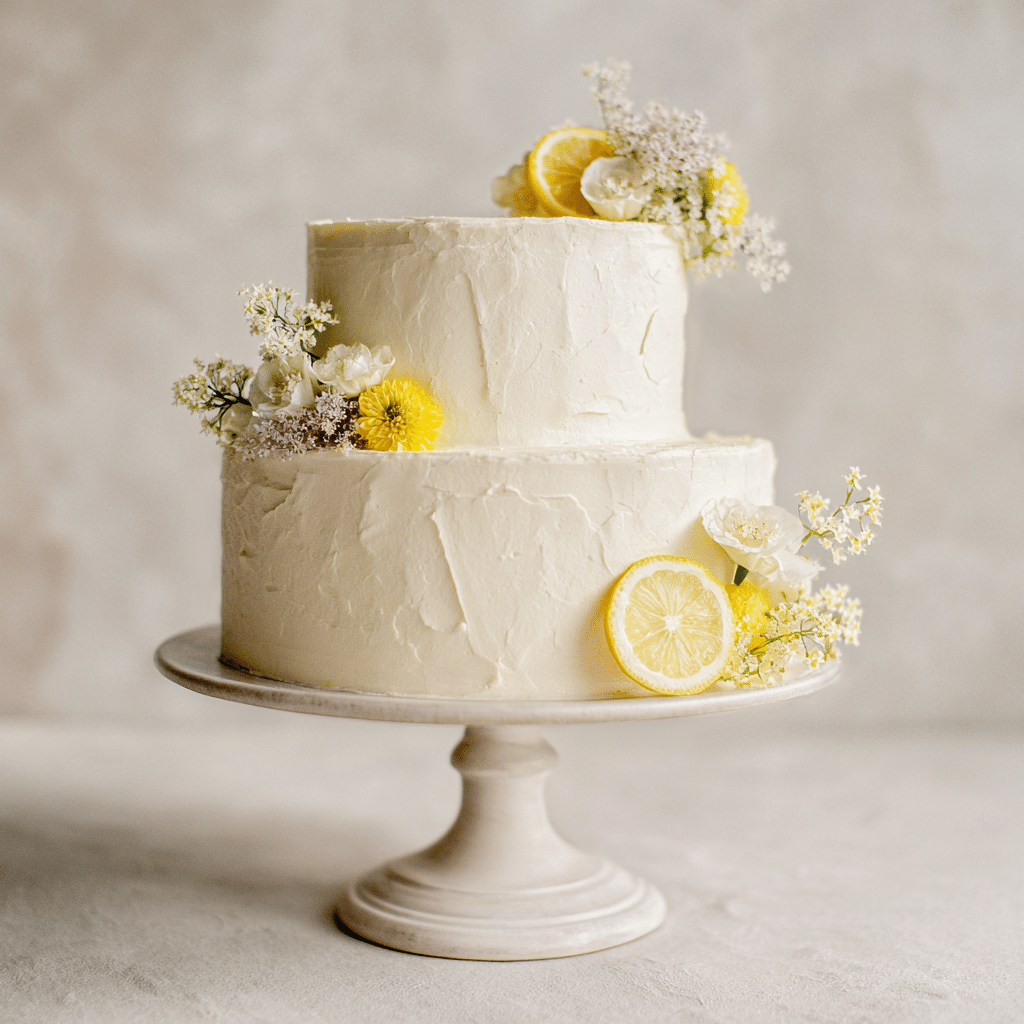 Lemon Elderflower Tiered Cake Recipe - Recipe Image