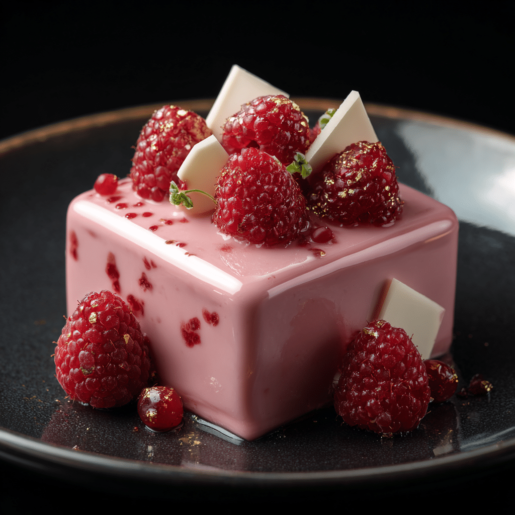 White Chocolate Raspberry Mirror Cake Recipe - Recipe Image