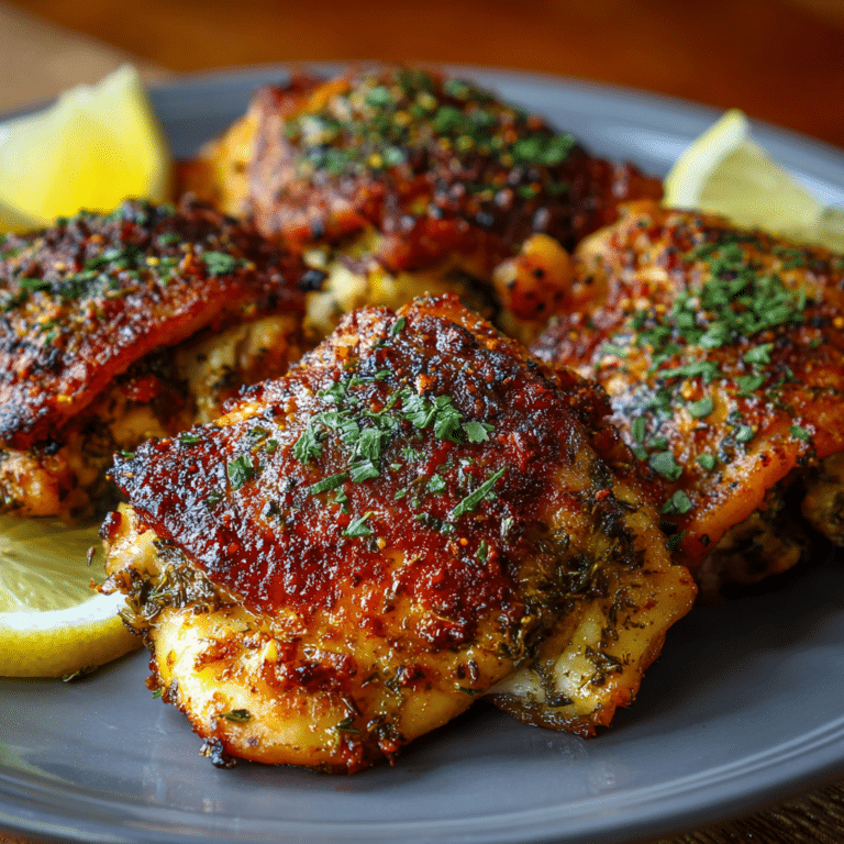Spicy Baked Lemon Herb Chicken Thighs Recipe