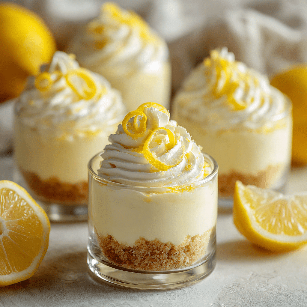 No-Bake Lemon Cheesecake Cups Recipe - Recipe Image