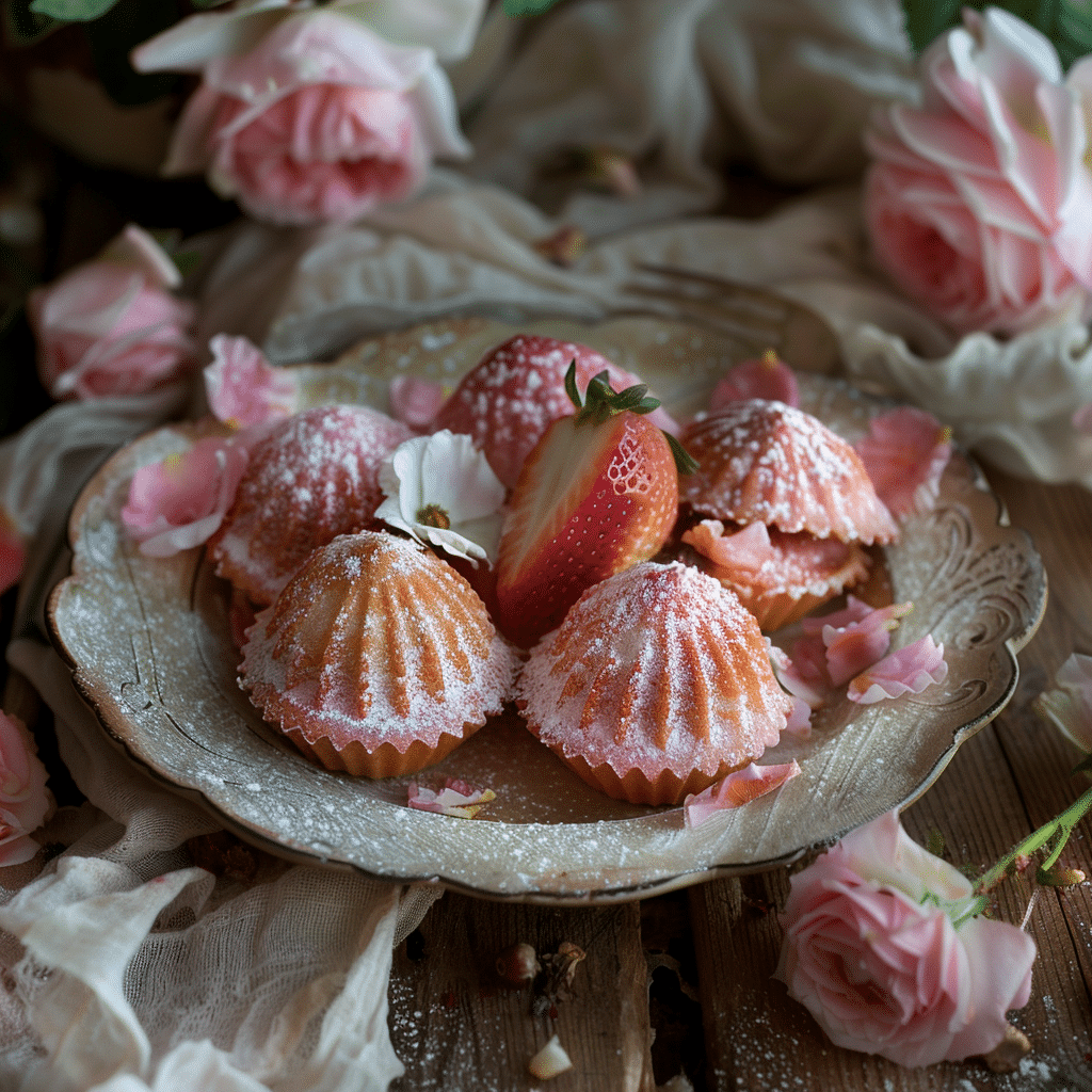 Strawberry Rose Madeleines Recipe - Recipe Image