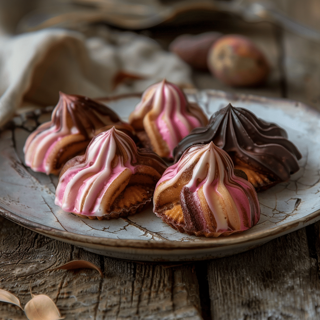 Chocolate Strawberry Swirl Madeleines Recipe - Recipe Image