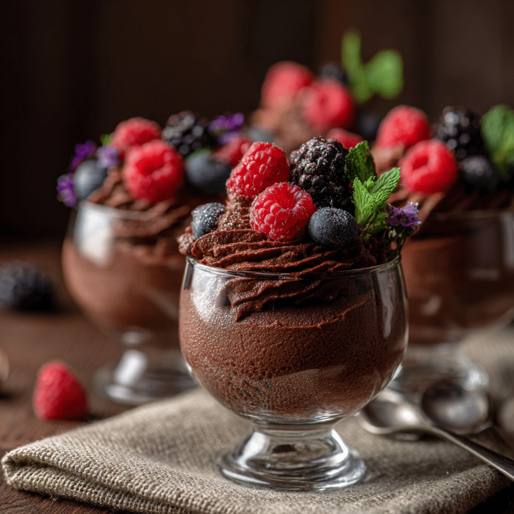 Cacao Avocado Mousse: Dark Creamy Delight Recipe - Recipe Image
