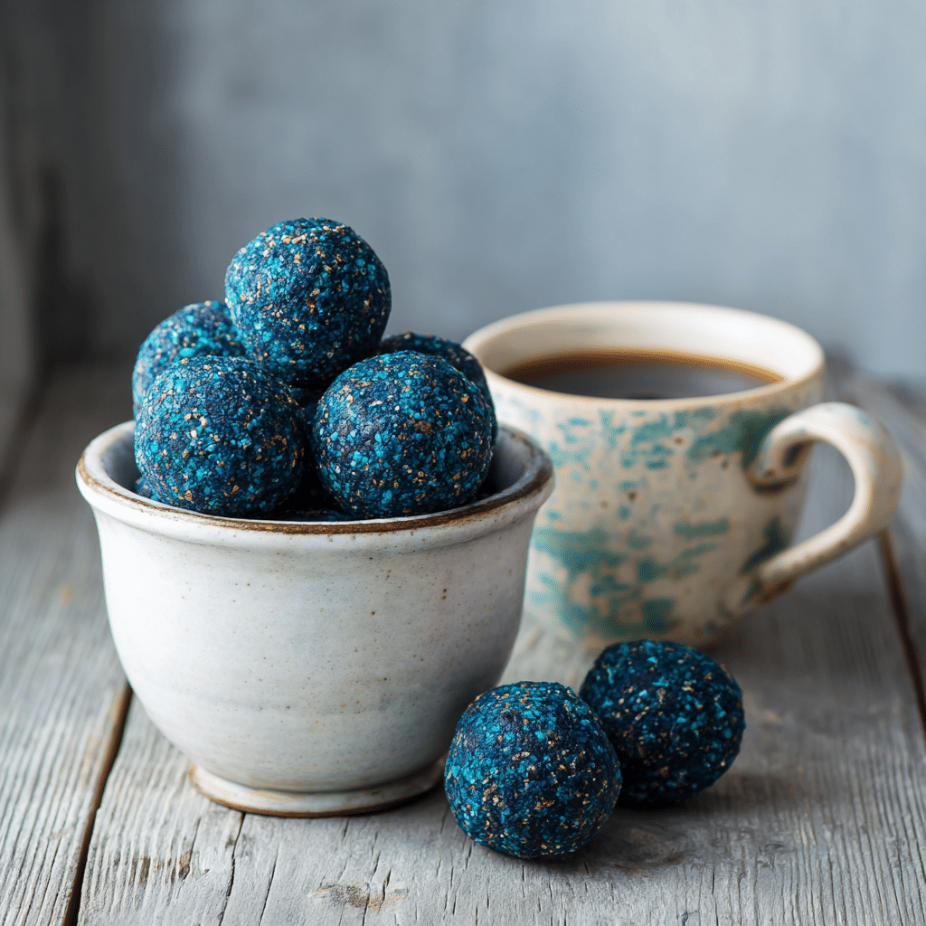 Spirulina Coconut Energy Balls: Ocean Blue Power Recipe - Recipe Image