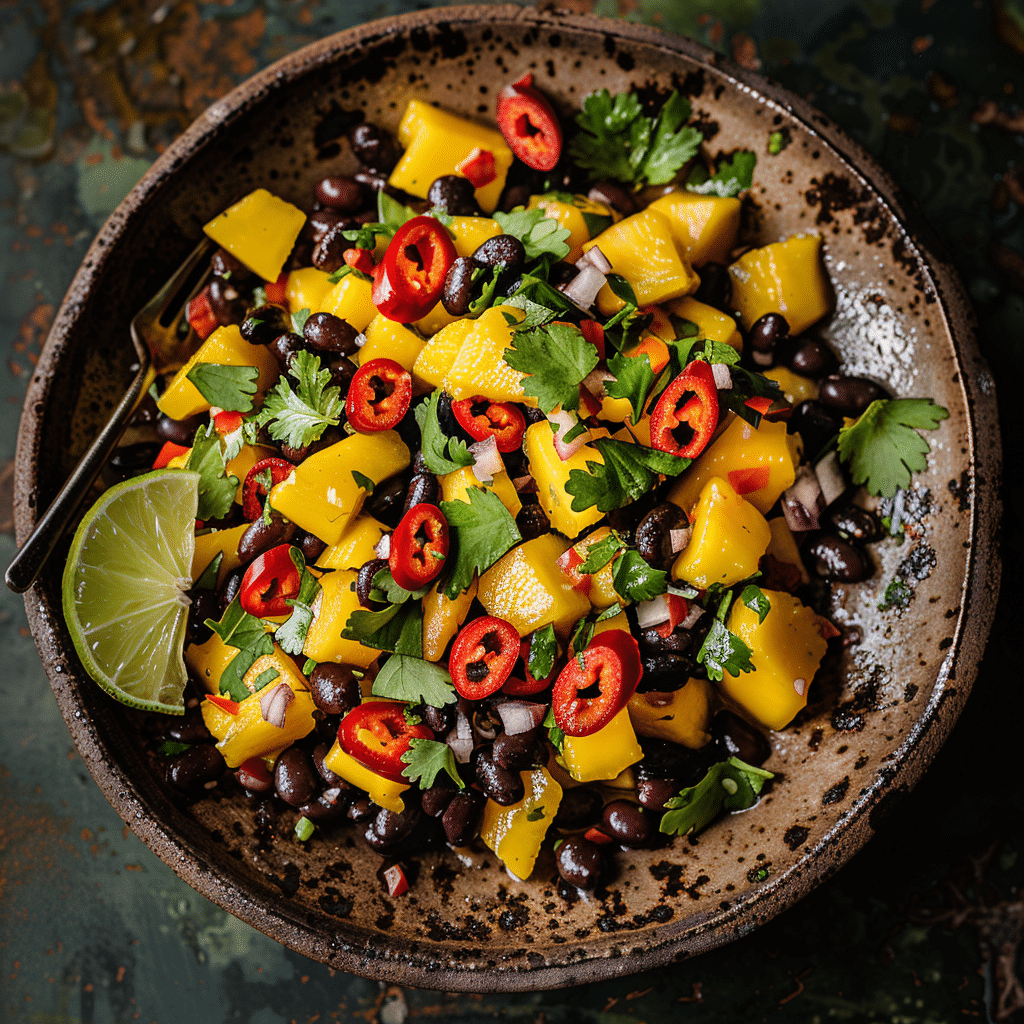 Spicy Mango & Black Bean Salad: Sweet Heat Combo Recipe - Recipe Image