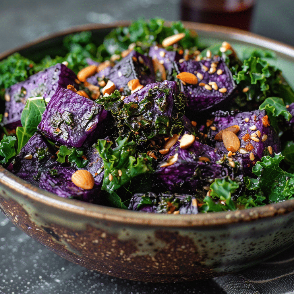 Purple Sweet Potato & Kale Salad: Antioxidant Boost Recipe - Recipe Image