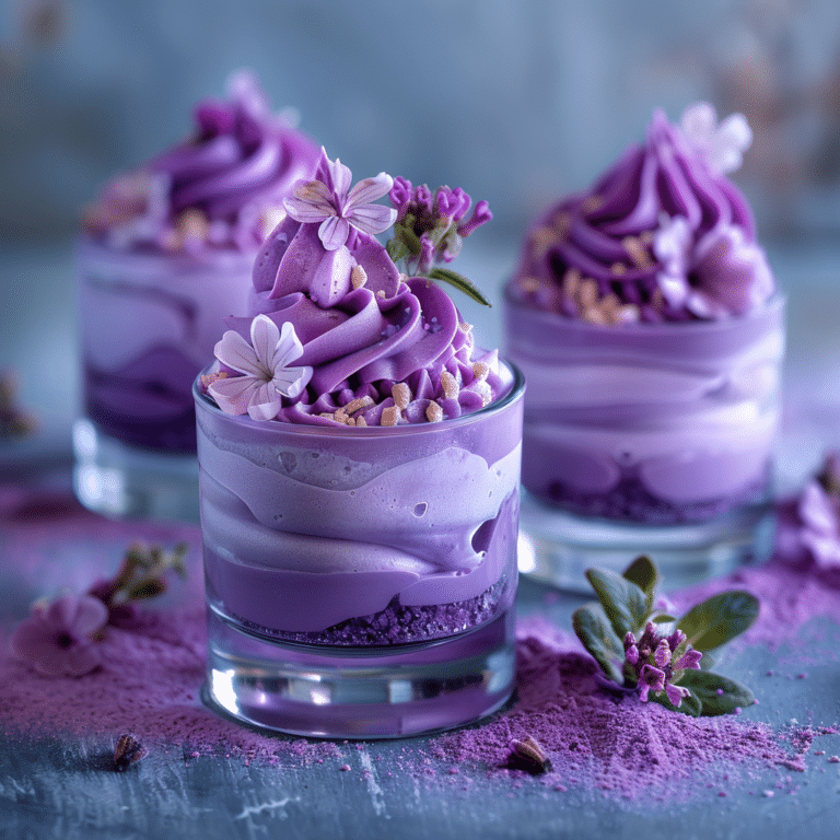 Purple Sweet Potato Cheesecake Cups: Creamy Violet Dream Recipe