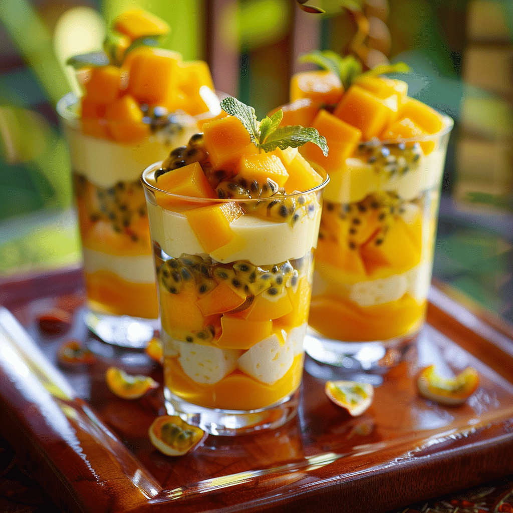 Mango Passion Fruit Cups: Tropical Burst Recipe - Recipe Image