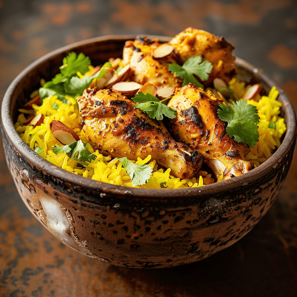 Golden Turmeric Chicken Rice Recipe - Recipe Image