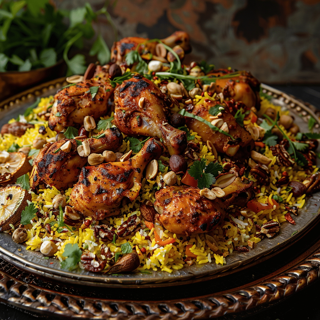 Spiced Rice with Roasted Chicken (Family Platter) Recipe - Recipe Image