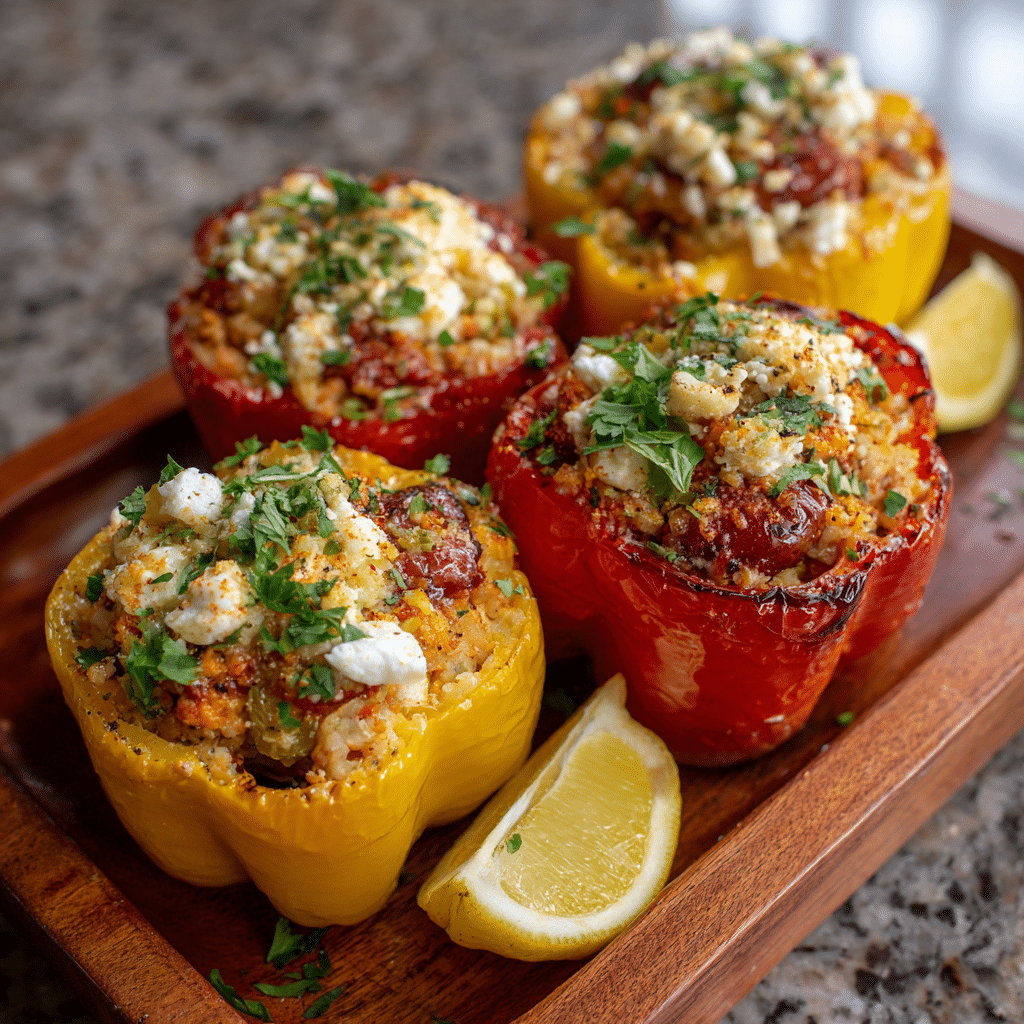 Mediterranean Stuffed Bell Peppers Recipe - Recipe Image