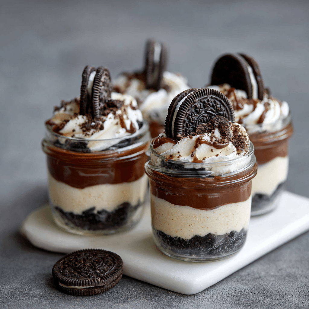 Oreo Cheesecake Jars Recipe - Recipe Image