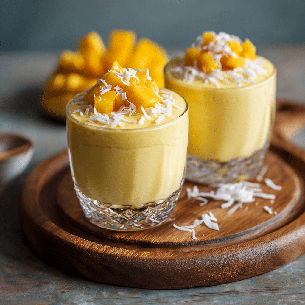 Mango Coconut Pudding Cups Recipe - Recipe Image