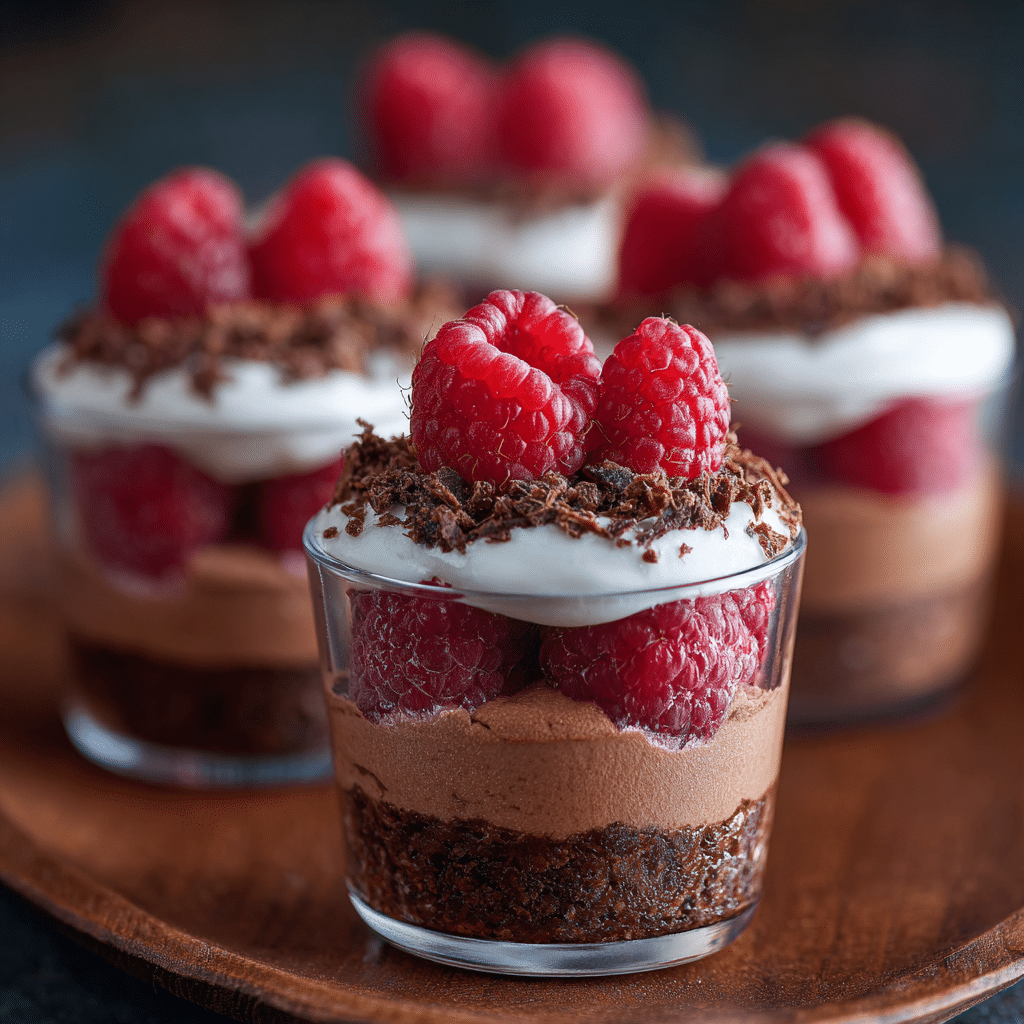 Chocolate Raspberry Layered Cups Recipe - Recipe Image