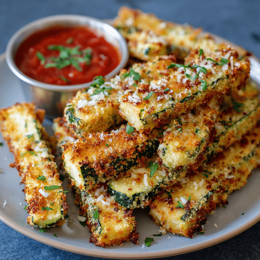 Garlic Parmesan Zucchini Fries Recipe - Recipe Image