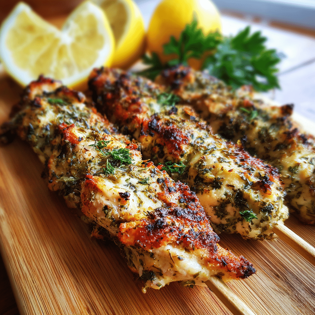 Lemon Herb Chicken Skewers Recipe - Recipe Image