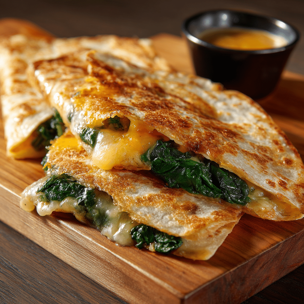 Spinach Cheese Quesadillas Recipe - Recipe Image
