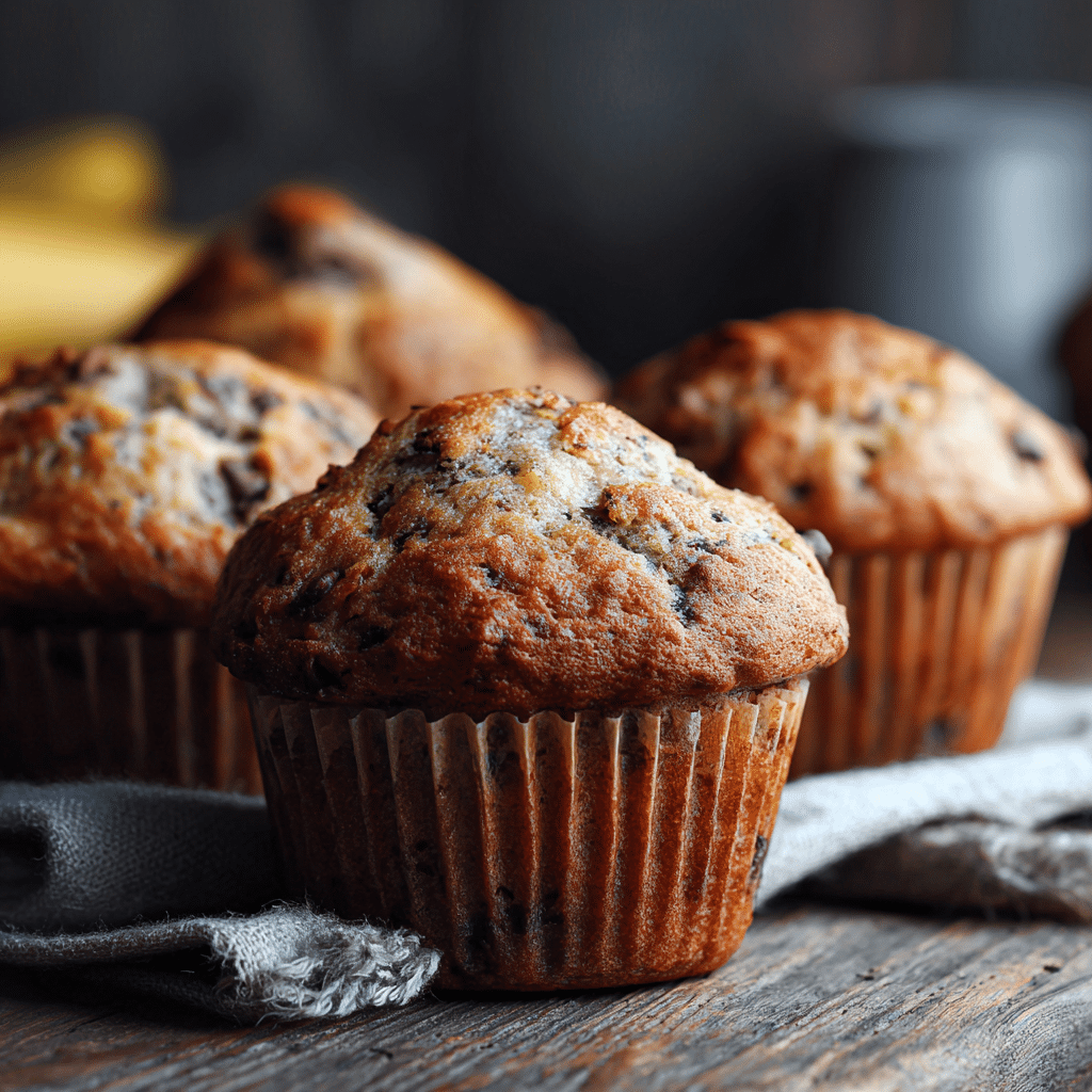 Banana Chocolate Chip Muffins Recipe - Recipe Image