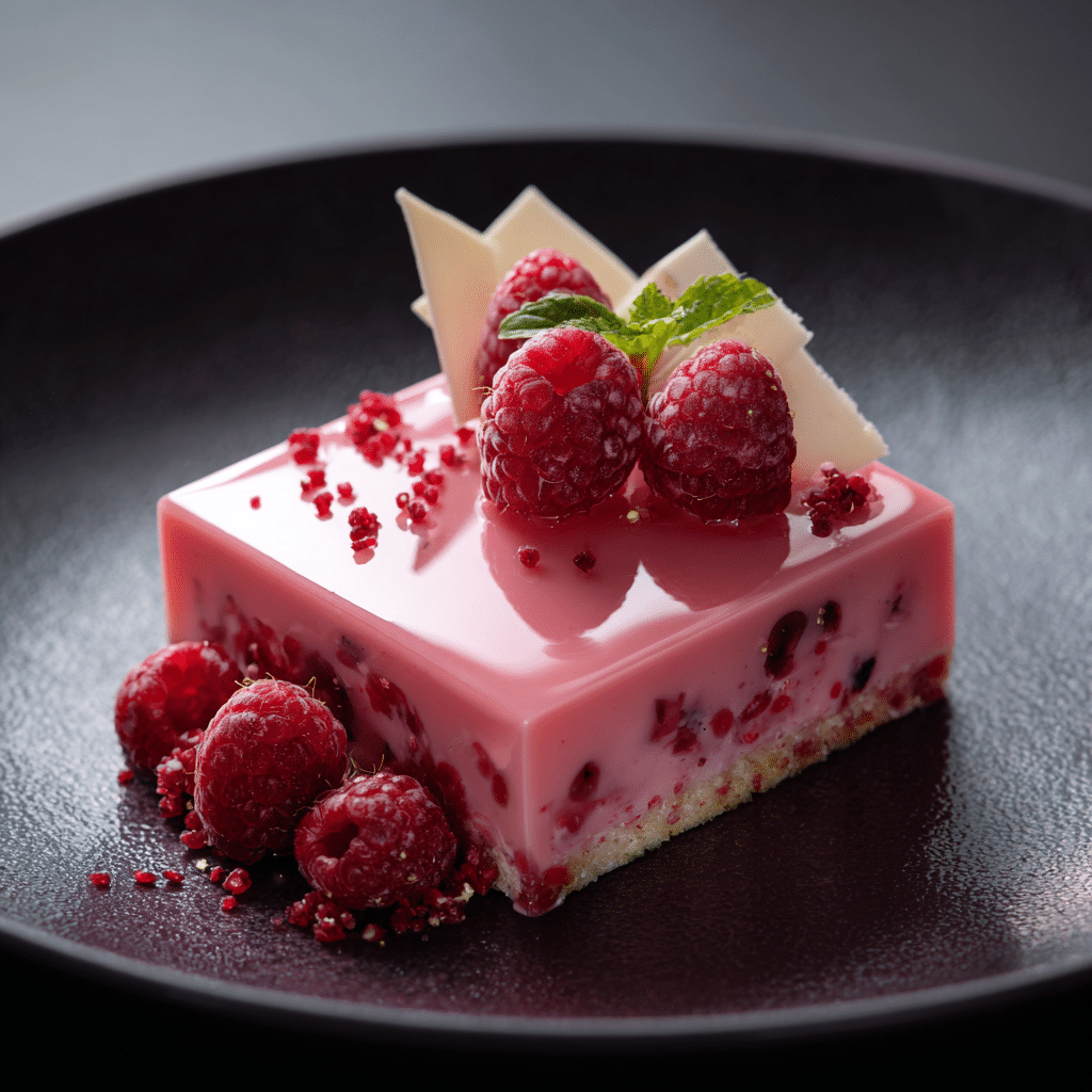 White Chocolate Raspberry Mirror Cake Recipe - Recipe Image