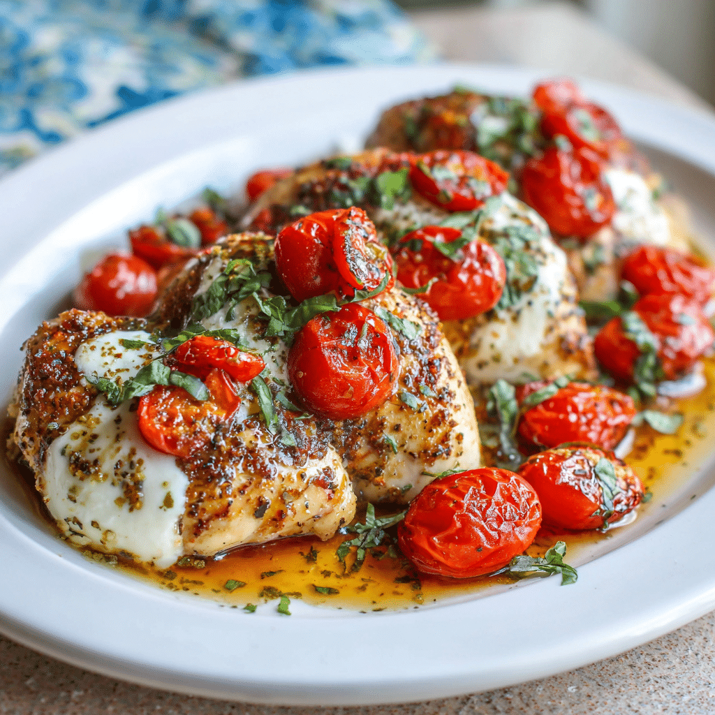 Oven-Baked Caprese Chicken Recipe - Recipe Image