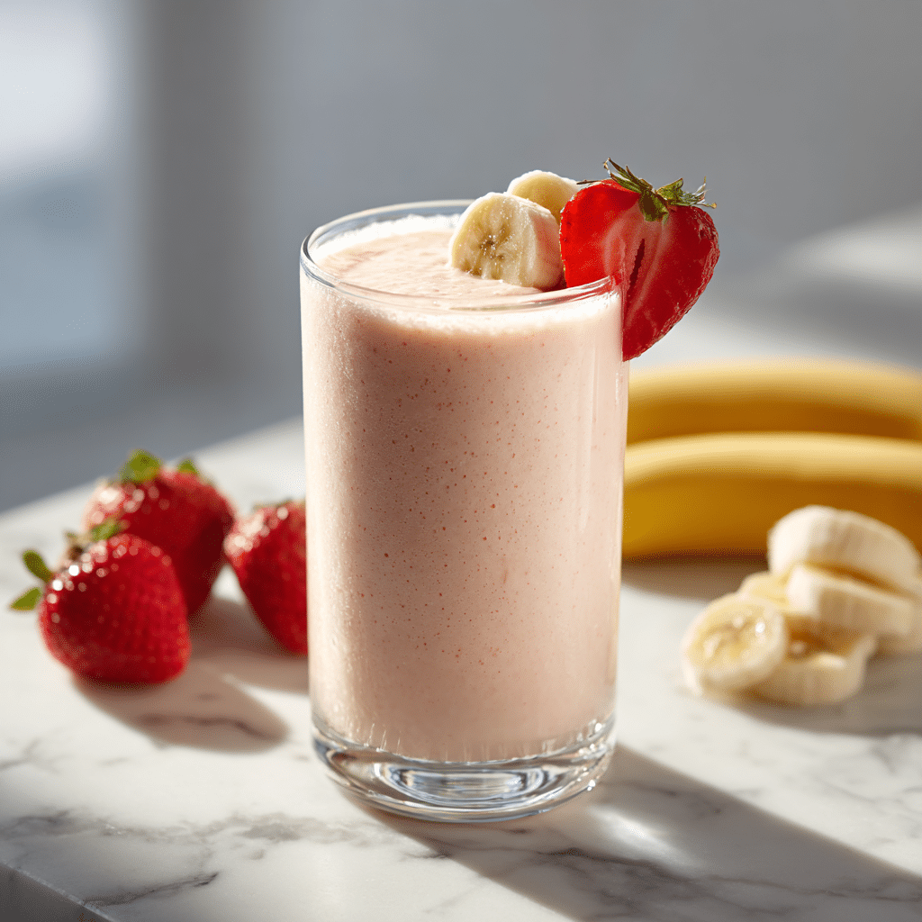 Strawberry Banana Protein Smoothie Recipe - Recipe Image