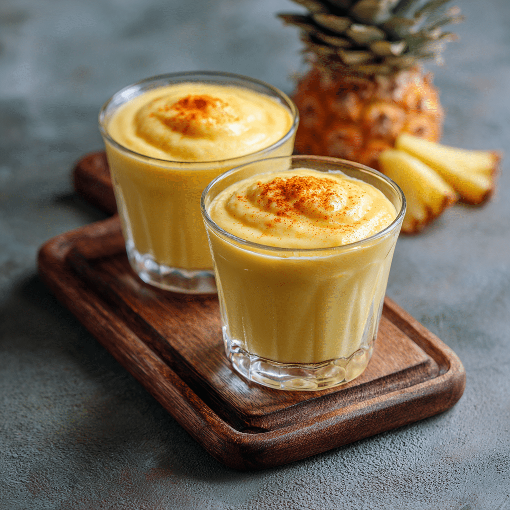 Turmeric Pineapple Pudding: Golden Glow Dessert Recipe - Recipe Image